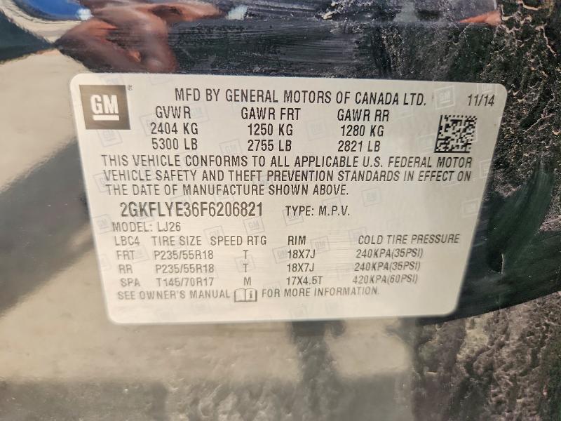 Продажа на аукционе авто 2015 Gmc Terrain, vin: 2GKFLYE36F6206821, номер лота: 58567966