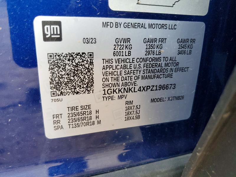 Aukcja sprzedaży 2023 Gmc Acadia, vin: 1GKKNKL4XPZ196673, numer aukcji: 58956146