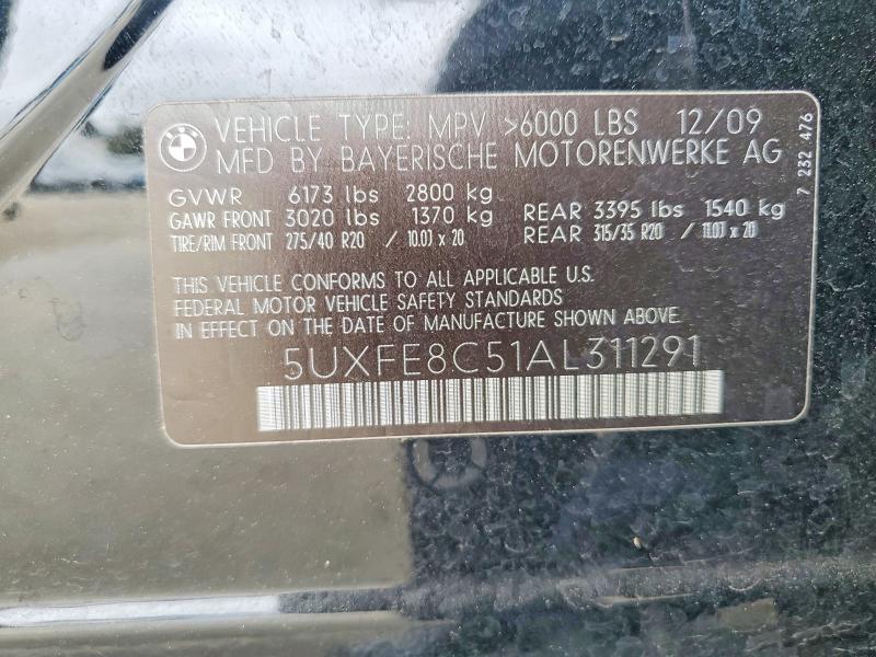 Продажа на аукционе авто 2010 Bmw X5, vin: 5UXFE8C51AL311291, номер лота: 54454616
