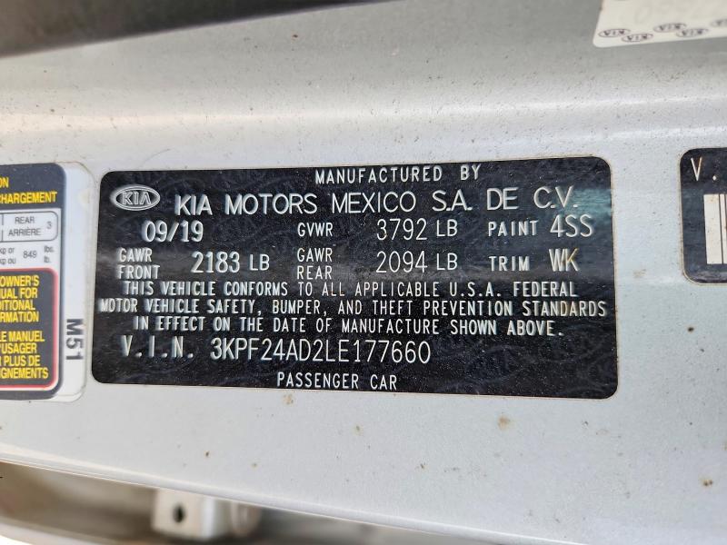 Aukcja sprzedaży 2020 Kia Forte, vin: 3KPF24AD2LE177660, numer aukcji: 58226886