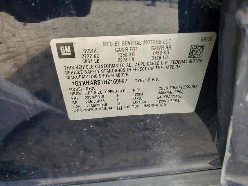 Продаж на аукціоні авто 2017 Cadillac Xt5, vin: 1GYKNARS1HZ169997, номер лоту: 55688706