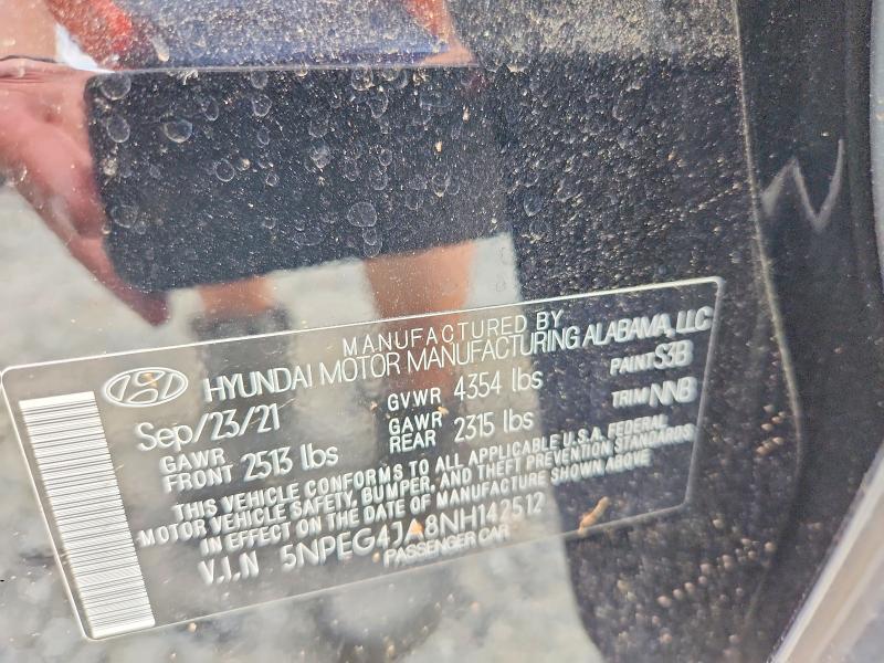Продажа на аукционе авто 2022 Hyundai Sonata, vin: 5NPEG4JA8NH142512, номер лота: 58378626