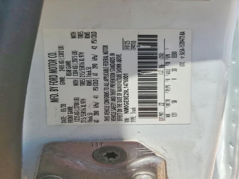 58983026 :رقم المزاد ، NM0GE9E29L1476001 vin ، 2020 Ford Transit Connect مزاد بيع