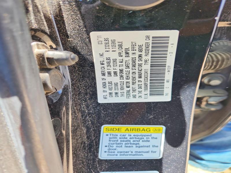 Aukcja sprzedaży 2012 Acura Tl, vin: 19UUA9F50CA000411, numer aukcji: 57767006