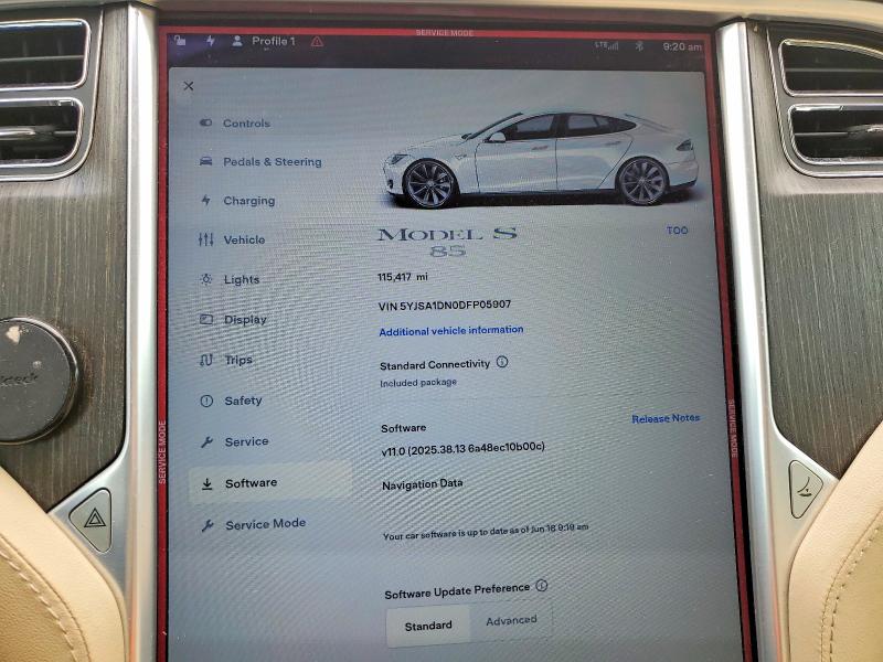 Продажа на аукционе авто 2013 Tesla Model S, vin: 5YJSA1DN0DFP05907, номер лота: 57091176