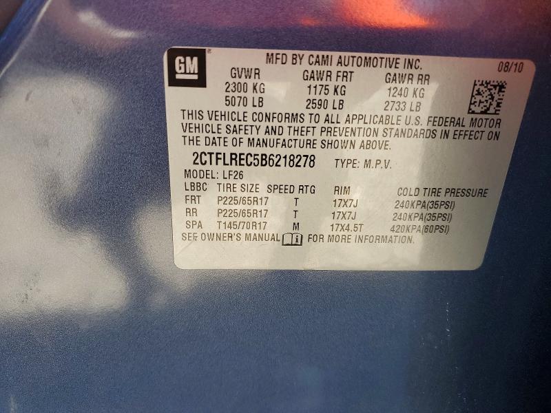 2011 Gmc Terrain მანქანა იყიდება აუქციონზე, vin: 2CTFLREC5B6218278, აუქციონის ნომერი: 56226146