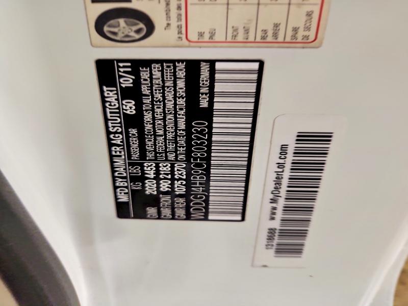 Auction sale of the 2012 Mercedes-benz C, vin: WDDGJ4HB9CF803230, lot number: 58371186