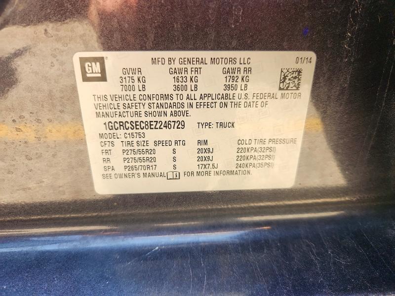 Aukcja sprzedaży 2014 Chevrolet Silverado, vin: 1GCRCSEC8EZ246729, numer aukcji: 58842846