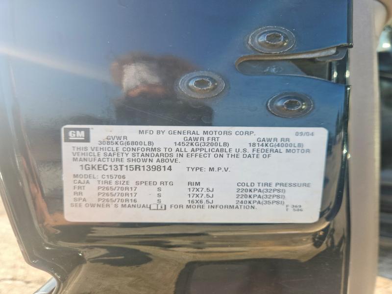2005 Gmc Yukon მანქანა იყიდება აუქციონზე, vin: 1GKEC13T15R139814, აუქციონის ნომერი: 55528916