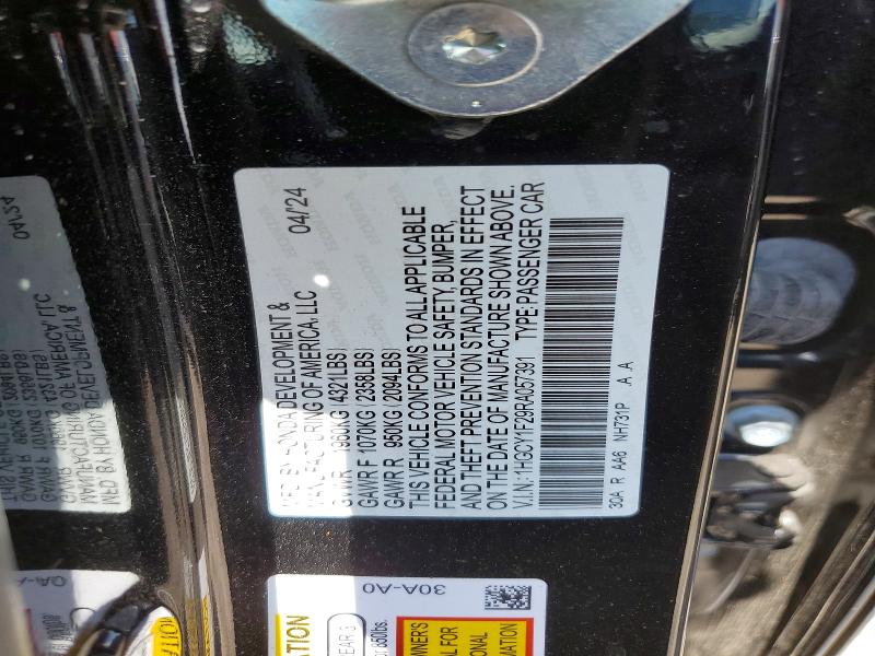 Aukcja sprzedaży 2024 Honda Accord, vin: 1HGCY1F29RA057391, numer aukcji: 56289696