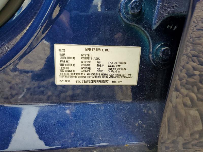 Продажа на аукционе авто 2023 Tesla Model Y, vin: 7SAYGDEF8PF855577, номер лота: 58307606