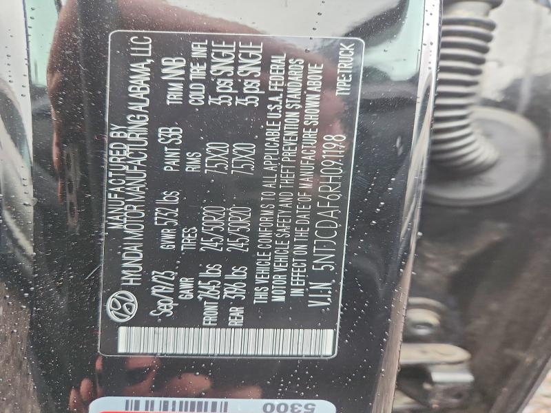 58761676 :رقم المزاد ، 5NTJCDAF6RH091198 vin ، 2024 Hyundai Santa Cruz مزاد بيع