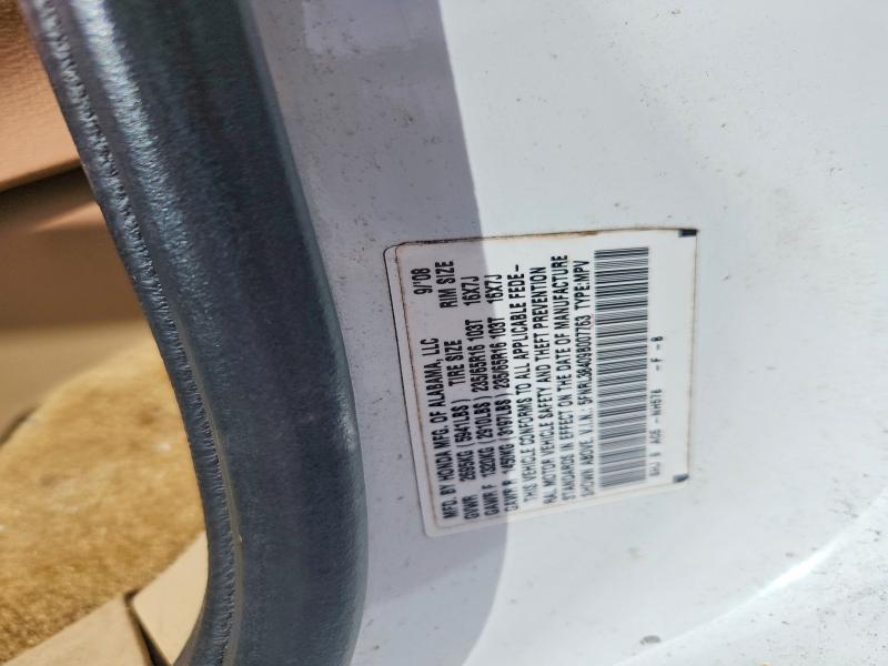 2009 Honda Odyssey მანქანა იყიდება აუქციონზე, vin: 5FNRL38409B007763, აუქციონის ნომერი: 56837246