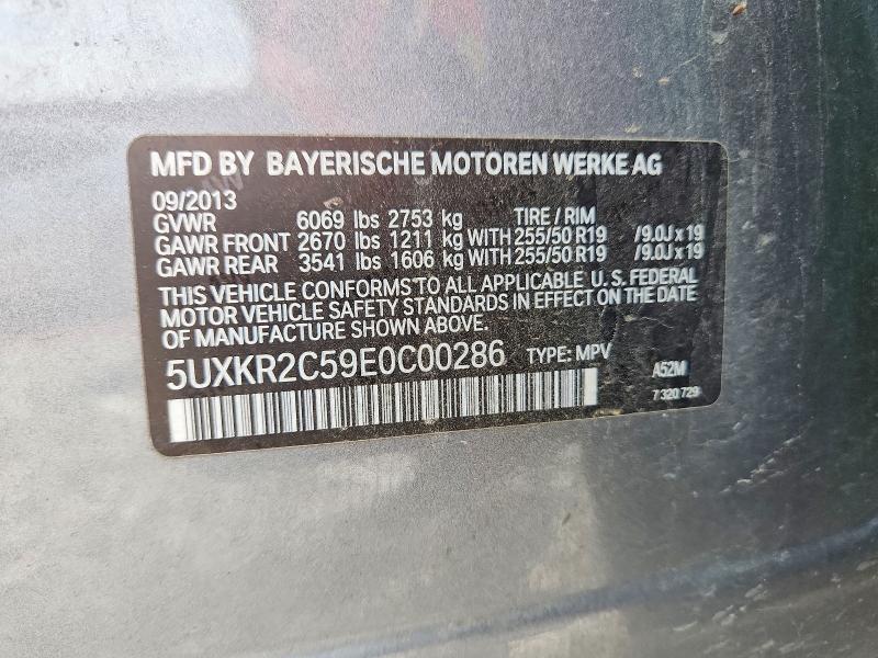 56769896 :رقم المزاد ، 5UXKR2C59E0C00286 vin ، 2014 Bmw X5 مزاد بيع