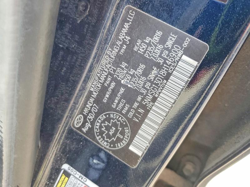 Продажа на аукционе авто 2008 Hyundai Santa Fe, vin: 5NMSG13D18H146900, номер лота: 55564246