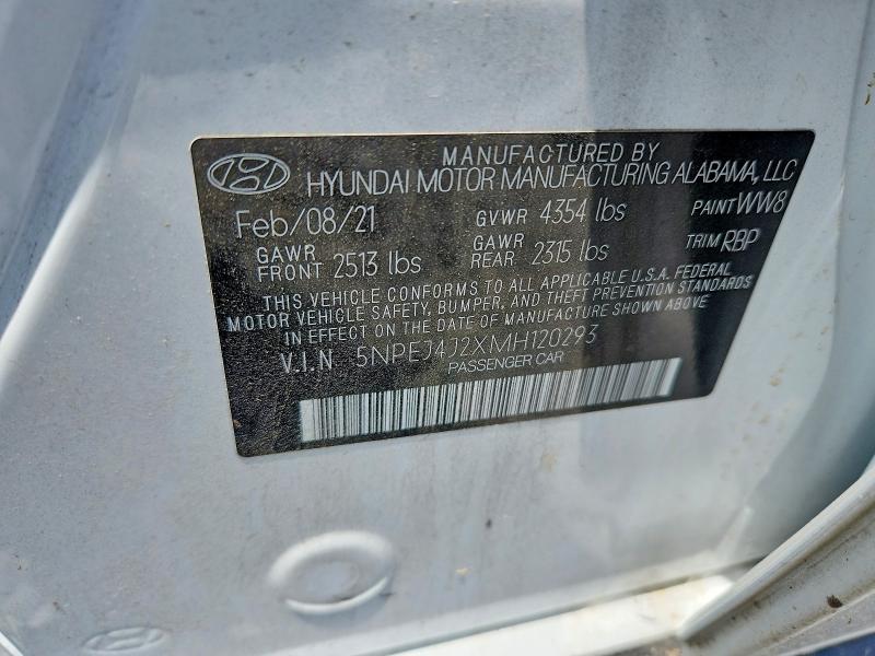 Продажа на аукционе авто 2021 Hyundai Sonata, vin: 5NPEJ4J2XMH120293, номер лота: 57061656