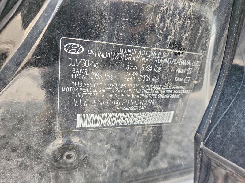 Aukcja sprzedaży 2018 Hyundai Elantra, vin: 5NPD84LF0JH390894, numer aukcji: 59000696