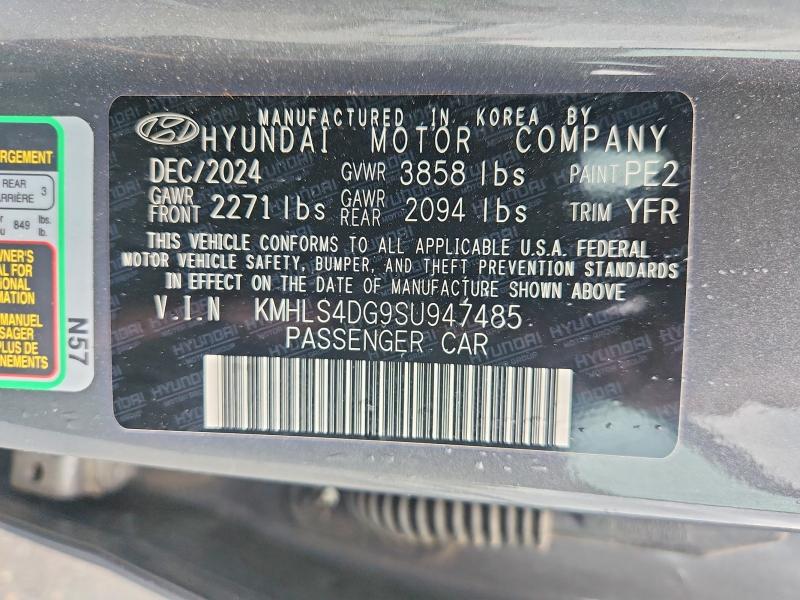 Продажа на аукционе авто 2025 Hyundai Elantra, vin: KMHLS4DG9SU947485, номер лота: 58433816