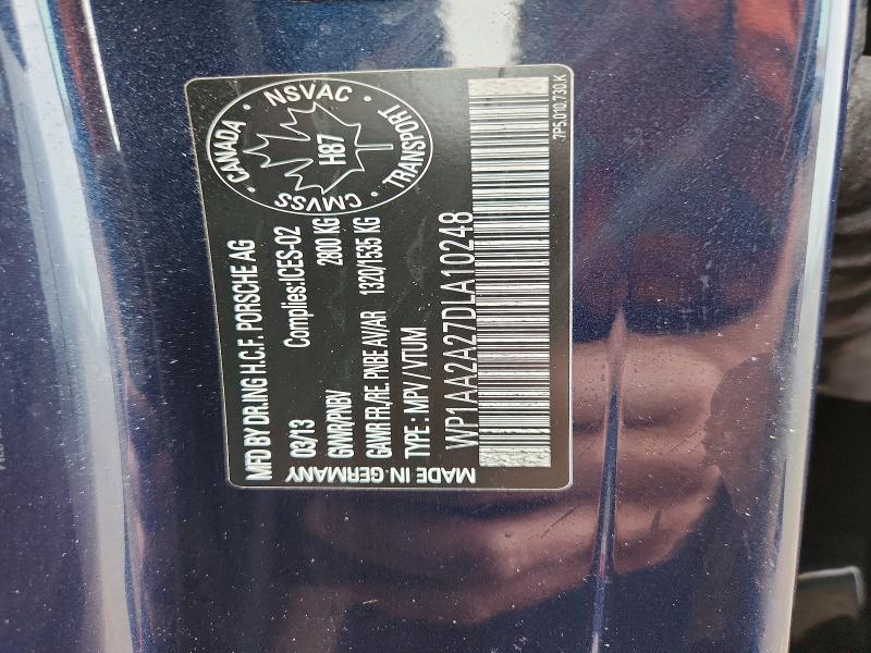 Продажа на аукционе авто 2013 Porsche Cayenne, vin: WP1AA2A27DLA10248, номер лота: 58206056