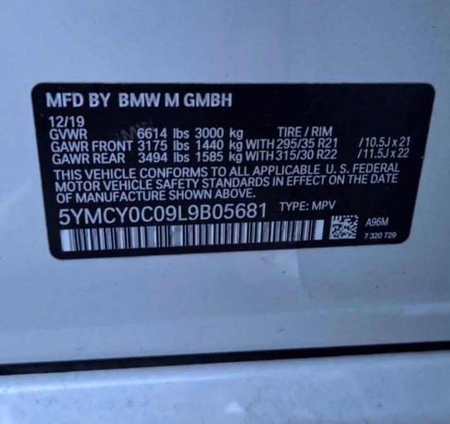 Продажа на аукционе авто 2020 Bmw X6, vin: 5YMCY0C09L9B05681, номер лота: 59198706