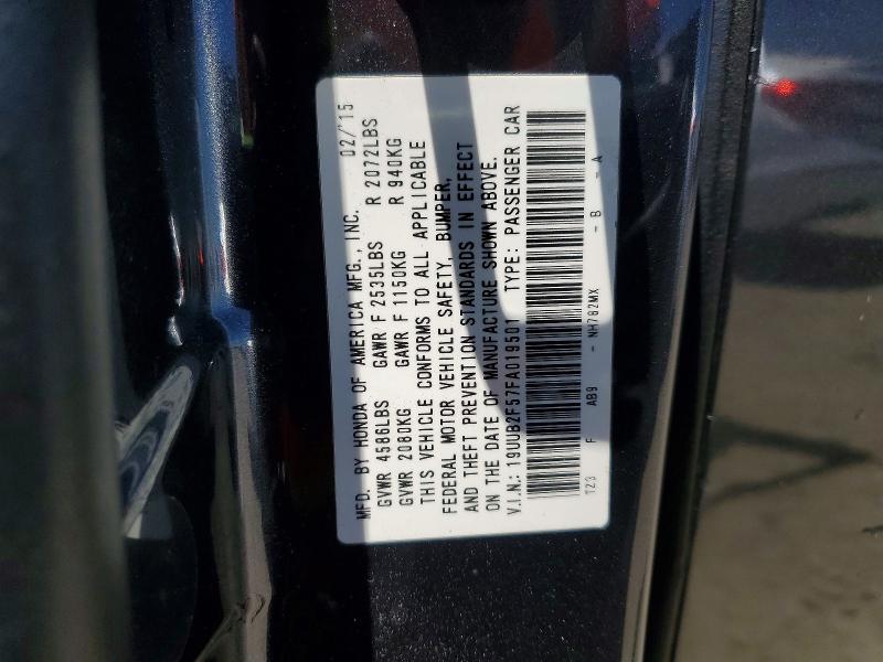Продажа на аукционе авто 2015 Acura Tlx, vin: 19UUB2F57FA019501, номер лота: 58097956