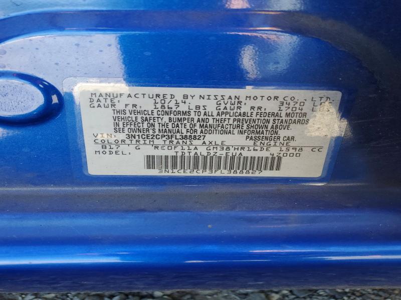 Продаж на аукціоні авто 2015 Nissan Versa Note, vin: 3N1CE2CP3FL388827, номер лоту: 58047796