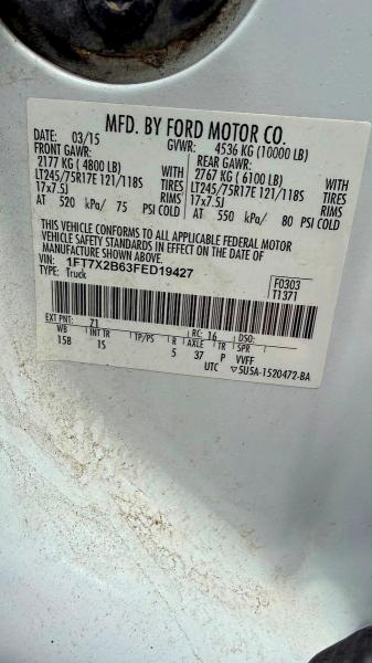 Aukcja sprzedaży 2015 Ford F250, vin: 1FT7X2B63FED19427, numer aukcji: 56581576