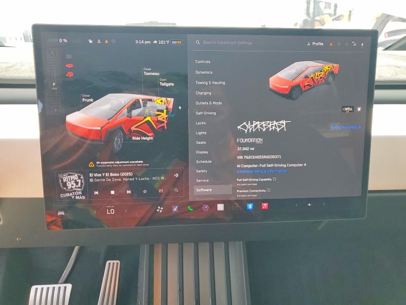 2024 Tesla Cybertruck მანქანა იყიდება აუქციონზე, vin: 7G2CEHEE5RA039371, აუქციონის ნომერი: 57701576