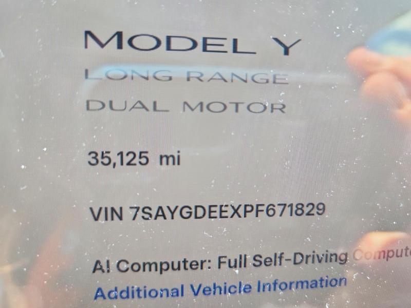Aukcja sprzedaży 2023 Tesla Model Y, vin: 7SAYGDEEXPF671829, numer aukcji: 58298286