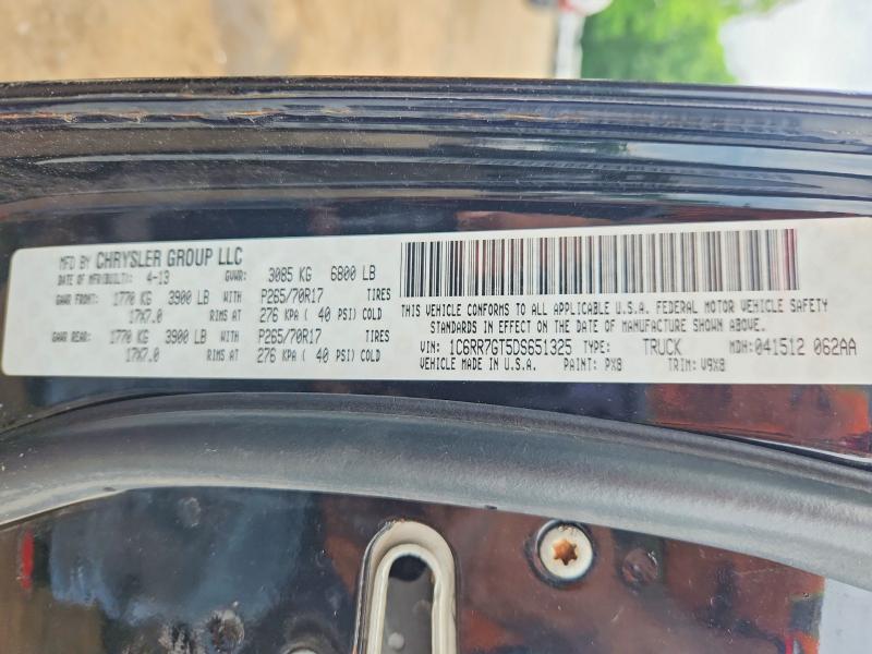 56290996 :رقم المزاد ، 1C6RR7GT5DS651325 vin ، 2013 Ram 1500 مزاد بيع