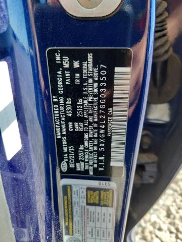 2016 Kia Optima მანქანა იყიდება აუქციონზე, vin: 5XXGW4L27GG033507, აუქციონის ნომერი: 56037776