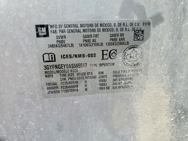 Продаж на аукціоні авто 2010 Cadillac Srx, vin: 3GYFNGEY0AS565517, номер лоту: 58209806