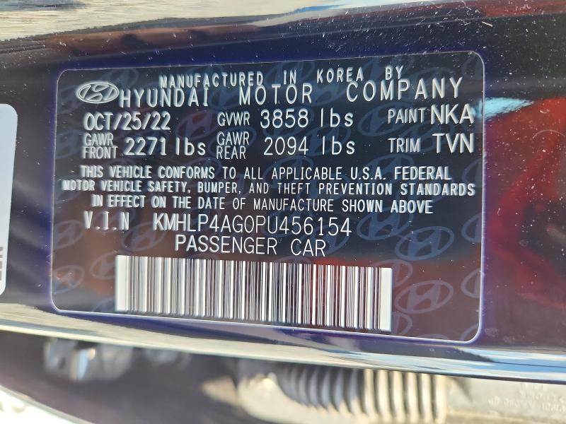 Продаж на аукціоні авто 2023 Hyundai Elantra, vin: KMHLP4AG0PU456154, номер лоту: 57121656
