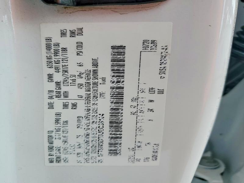 58826156 :رقم المزاد ، 1FT8W3DT0JEC38104 vin ، 2018 Ford F350 مزاد بيع