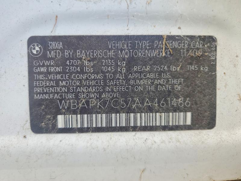 Продаж на аукціоні авто 2010 Bmw 328, vin: WBAPK7C57AA461486, номер лоту: 57513016