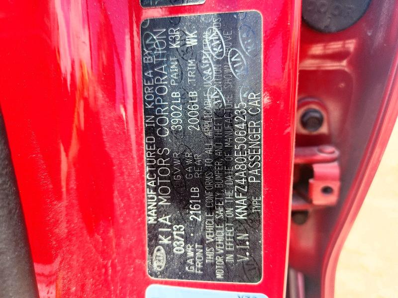 2014 Kia Forte მანქანა იყიდება აუქციონზე, vin: KNAFZ4A80E5064235, აუქციონის ნომერი: 56576626