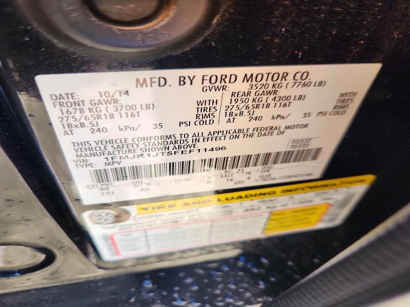 Продаж на аукціоні авто 2015 Ford Expedition, vin: 1FMJK1JT5FEF11496, номер лоту: 55892026