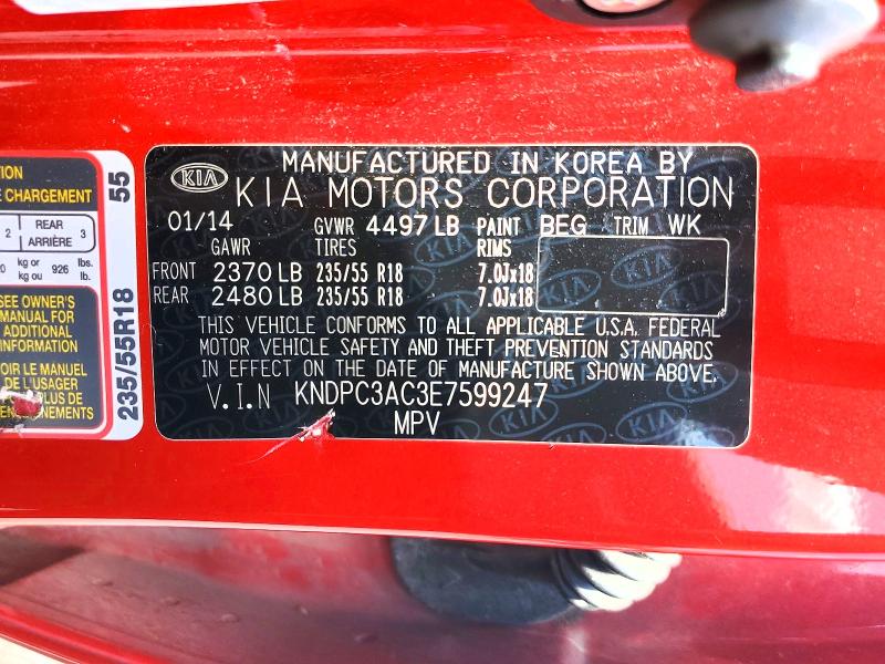 Продаж на аукціоні авто 2014 Kia Sportage, vin: KNDPC3AC3E7599247, номер лоту: 54368796