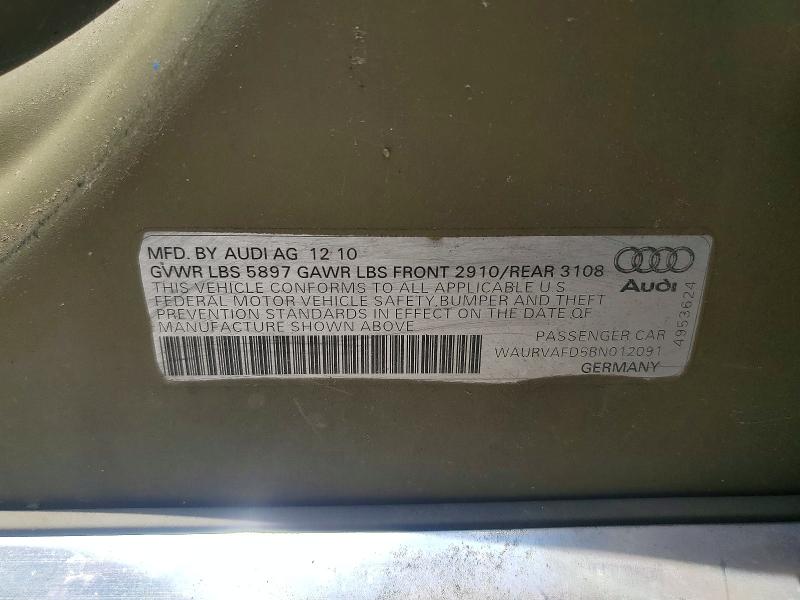Продаж на аукціоні авто 2011 Audi A8, vin: WAURVAFD5BN012091, номер лоту: 58510416