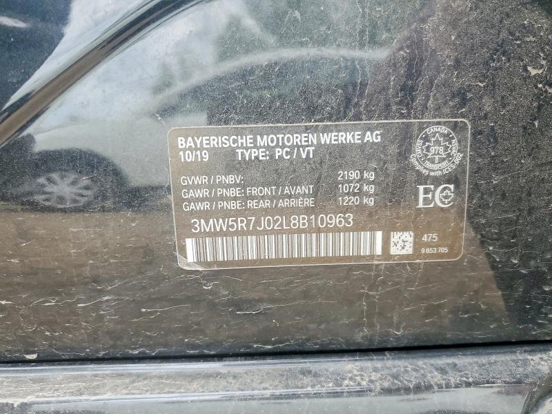 Продажа на аукционе авто 2020 Bmw 330xi, vin: 3MW5R7J02L8B10963, номер лота: 55082176