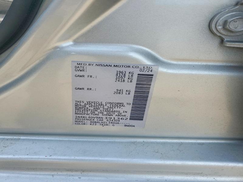 Aukcja sprzedaży 2024 Nissan Altima, vin: 1N4BL4DV9RN391362, numer aukcji: 56344636