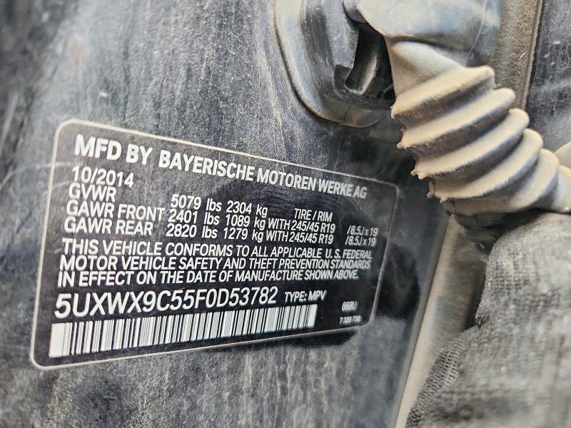 Aukcja sprzedaży 2015 Bmw X3, vin: 5UXWX9C55F0D53782, numer aukcji: 58563206