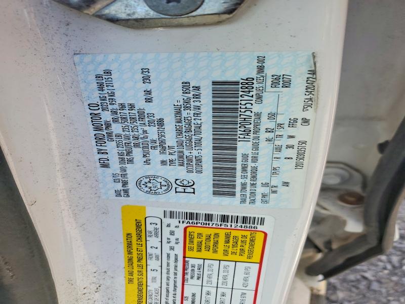 Продажа на аукционе авто 2015 Ford Fusion, vin: 1FA6P0H75F5124886, номер лота: 58740516
