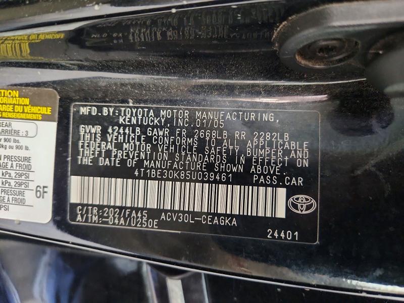 Aukcja sprzedaży 2005 Toyota Camry, vin: 4T1BE30K85U039461, numer aukcji: 55735106