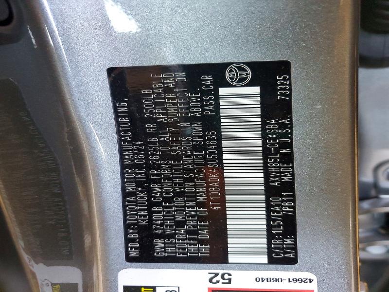 Продажа на аукционе авто 2025 Toyota Camry, vin: 4T1DBADK4SU504636, номер лота: 55993076