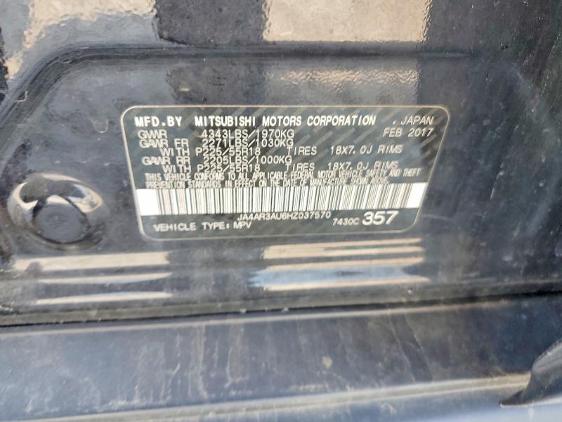2017 Mitsubishi Outlander Sport მანქანა იყიდება აუქციონზე, vin: JA4AR3AU6HZ037570, აუქციონის ნომერი: 56352316
