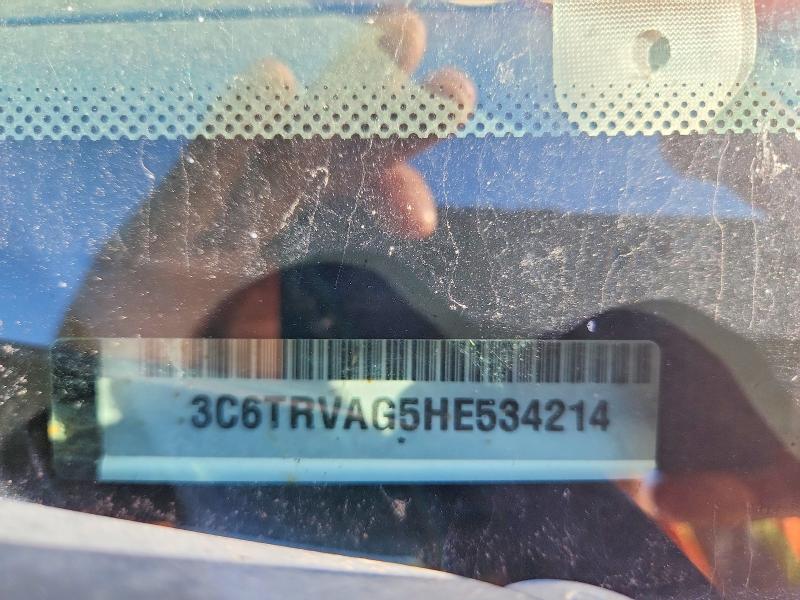 58189366 :رقم المزاد ، 3C6TRVAG5HE534214 vin ، 2017 Ram Promaster 1500 مزاد بيع