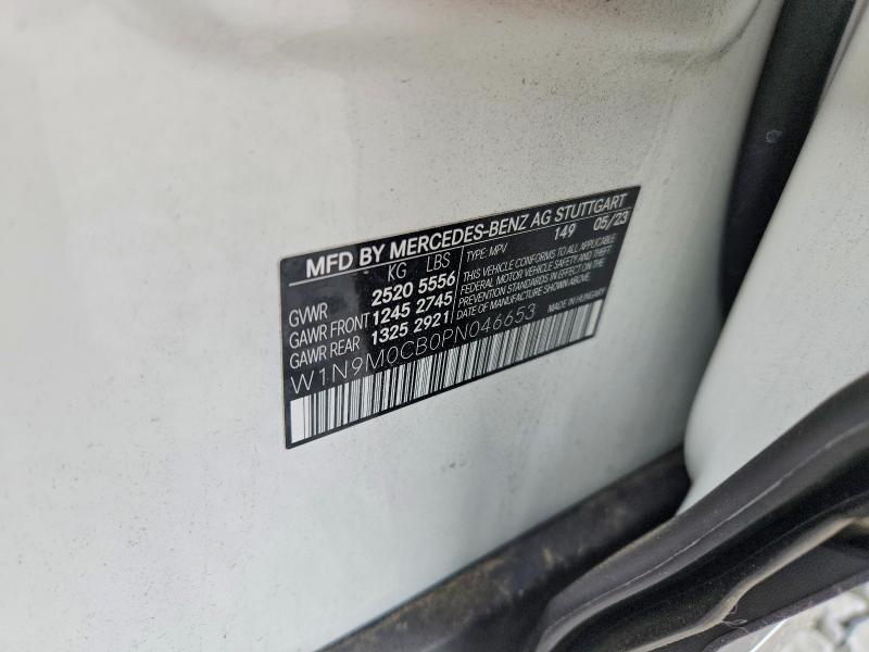 58186056 :رقم المزاد ، W1N9M0CB0PN046653 vin ، 2023 Mercedes-benz Eqb مزاد بيع