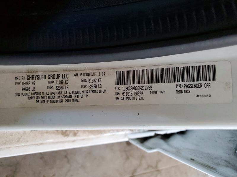 56369636 :رقم المزاد ، 1C3CCBAB3EN212759 vin ، 2014 Chrysler 200 مزاد بيع