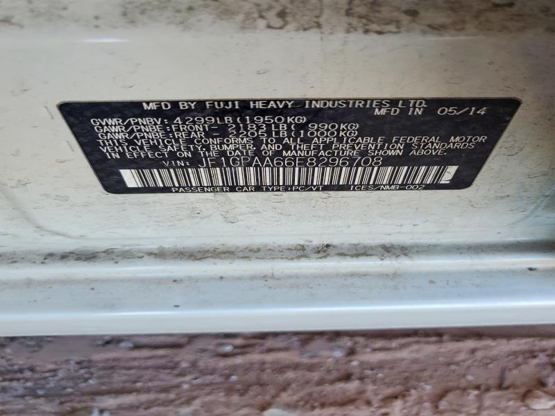 Aukcja sprzedaży 2014 Subaru Impreza, vin: JF1GPAA66E8296708, numer aukcji: 54862316